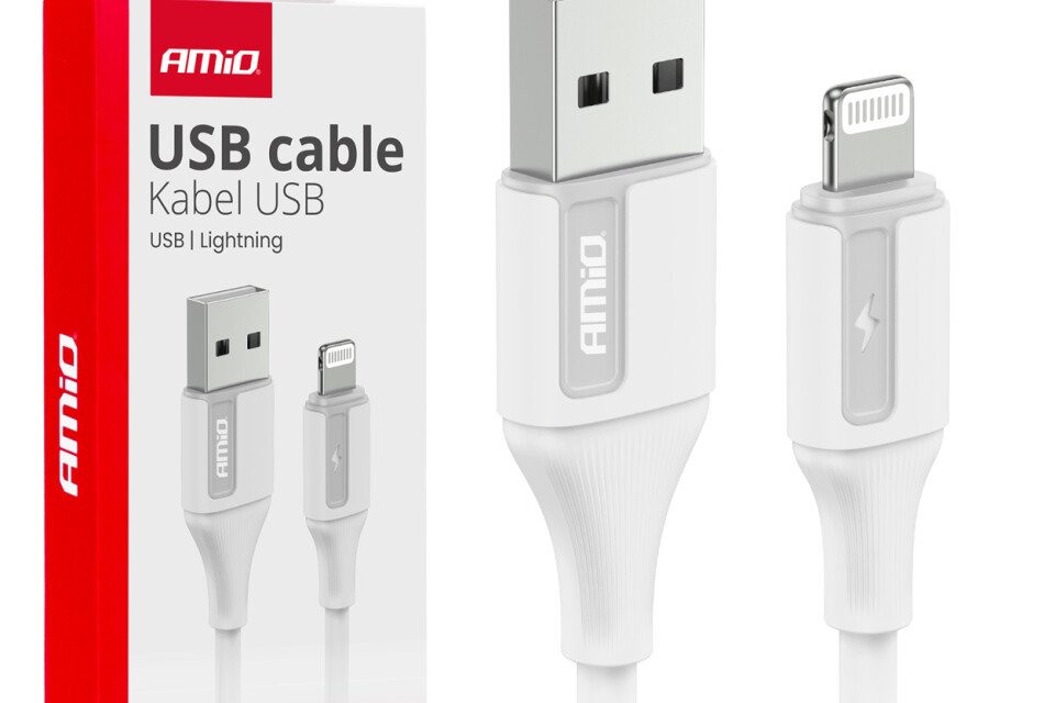 USB-A kabl za punjenje - LIGHTNING IPHONE 3A 100cm FullLINK AMIO-03919