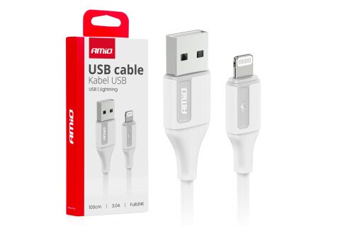 USB-A kabl za punjenje - LIGHTNING IPHONE 3A 100cm FullLINK AMIO-03919