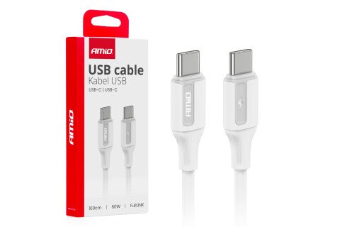 USB-C - USB-C töltőkábel 60 W 100 cm FullLINK AMIO-03920