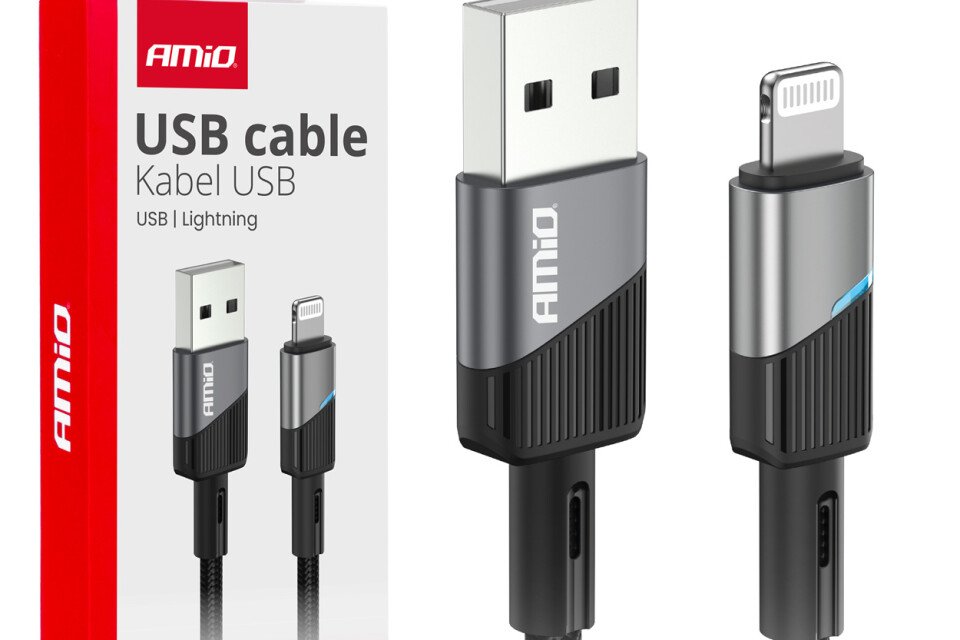 USB-A nabíjecí kabel - LIGHTNING IPHONE 3A 100cm FullLINK AMIO-03925