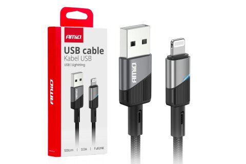 USB-A nabíjecí kabel - LIGHTNING IPHONE 3A 100cm FullLINK AMIO-03925