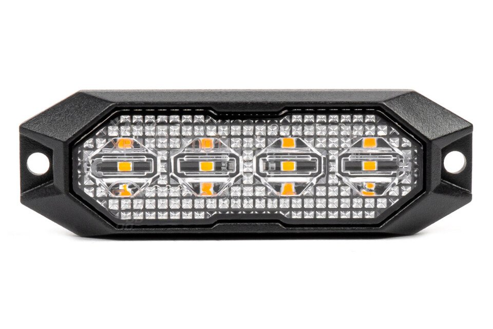 Lampeggiante piatto 4x3W LED R65 R10 12V 24V AMIO-03929