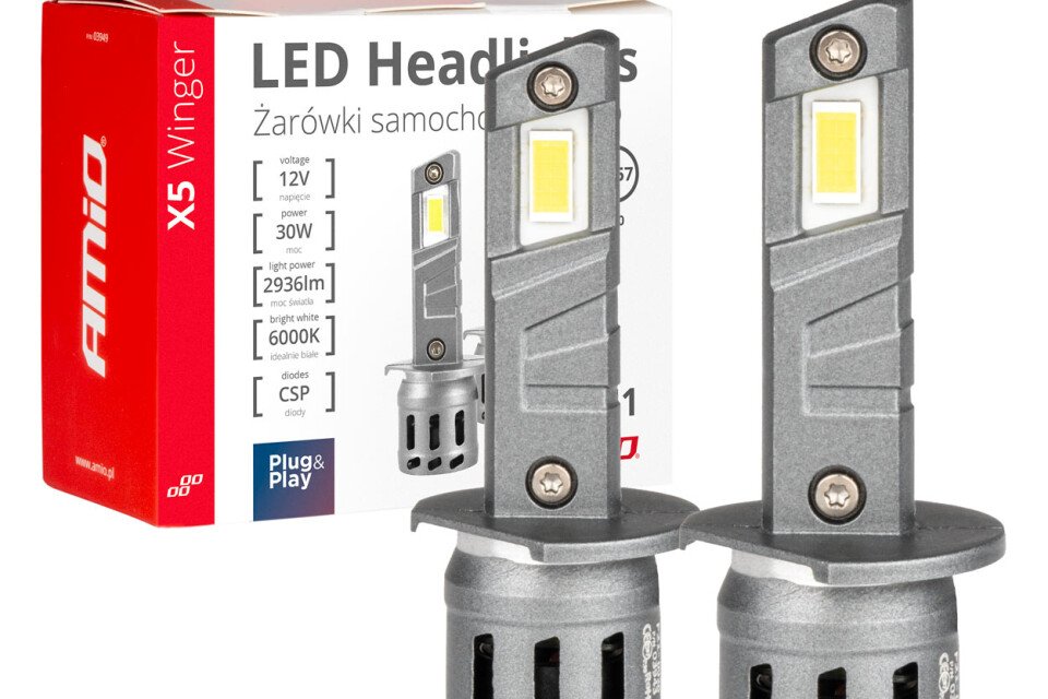 Becuri auto LED seria X5 Winger H1 6000K Canbus AMIO-03943