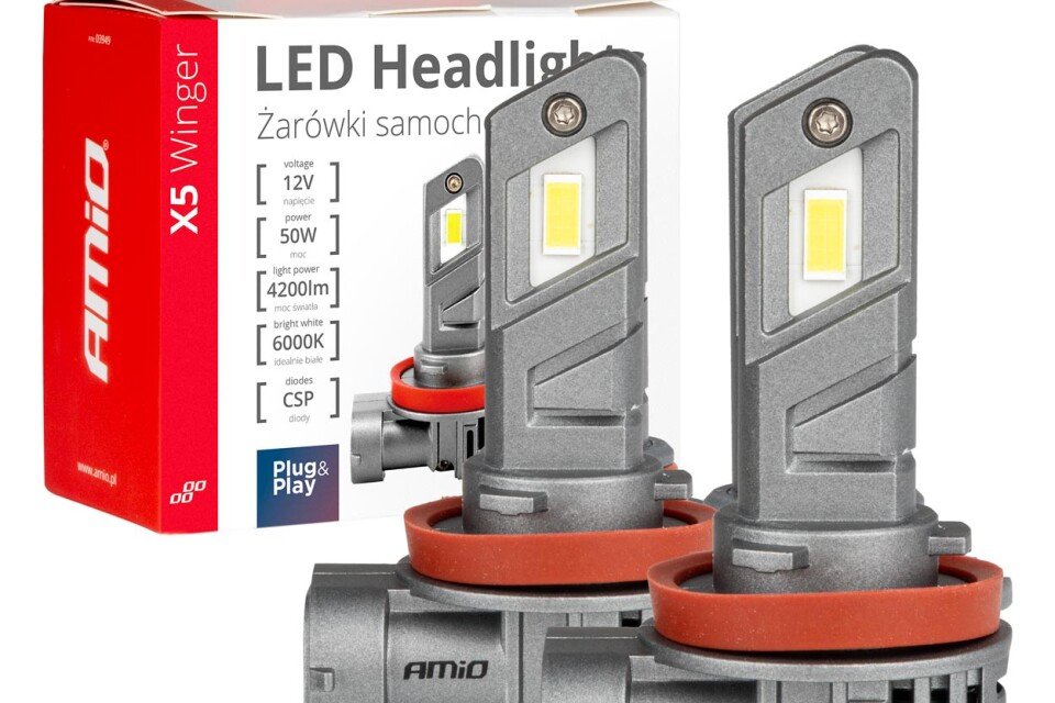 Auto LED sijalice Ks5 serije Vinger H8 H9 H11 6000K Canbus AMIO-03947