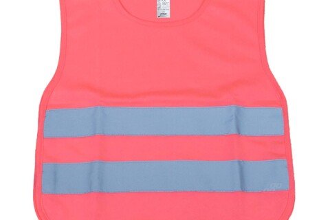 Giubbotto riflettente di segnalazione per bambini rosa AMIO-03987
