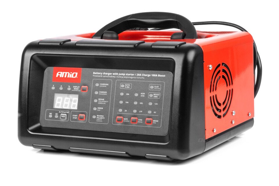 Digitalni ispravljač sa funkcijom starta jump starter 20A 6V 12V AMIO-04057