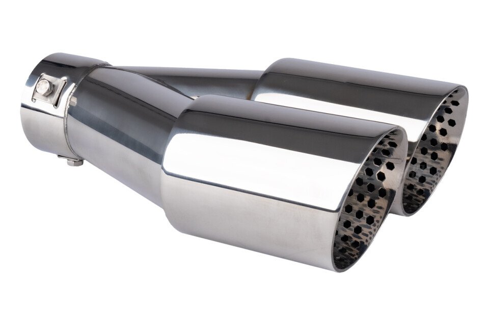 Końcówka tłumika wydechu, stal nierdzewna, podwójny chrom AMIO-04062