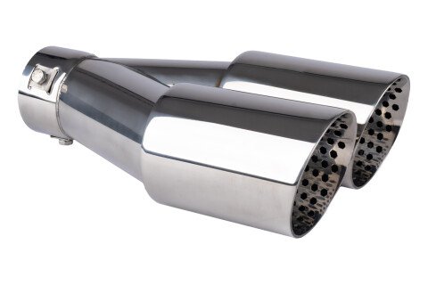 Końcówka tłumika wydechu, stal nierdzewna, podwójny chrom AMIO-04062