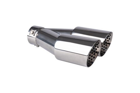 Końcówka tłumika wydechu, stal nierdzewna, podwójny chrom AMIO-04062