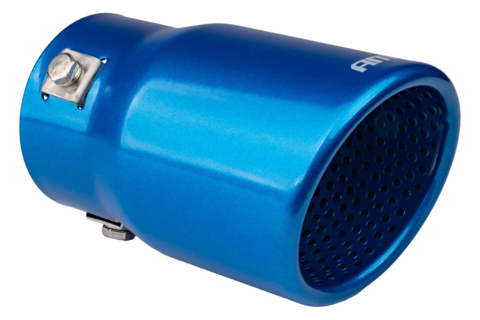 Koncovka tlumiče výfuku, modrá nerezová ocel AMIO-04072