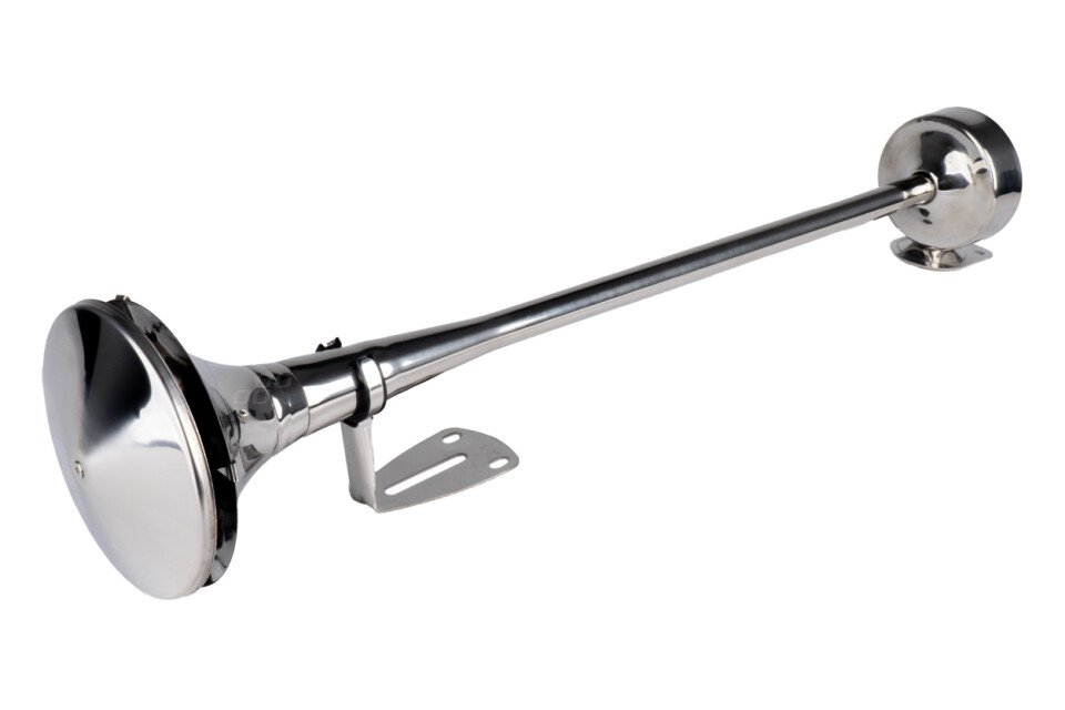 Horna Fanfare zvukový signál chróm 620 mm 12V 24V LowTone AMIO-04078