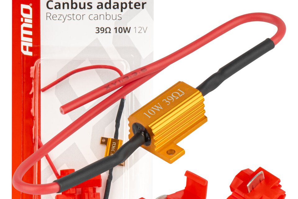 CANBUS ellenállás LED izzókhoz 39Ω 10W AMIO-04091