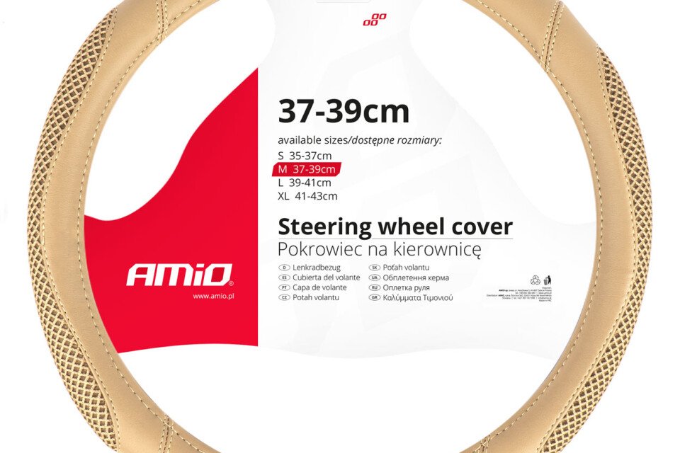Navlaka za volan automobila SVC-61-M 37-39cm AMIO-04171