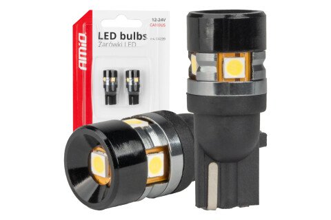 CANBUS LED sijalice T10 V5V 5SMD 3030 bela 12V 24V AMIO-04239