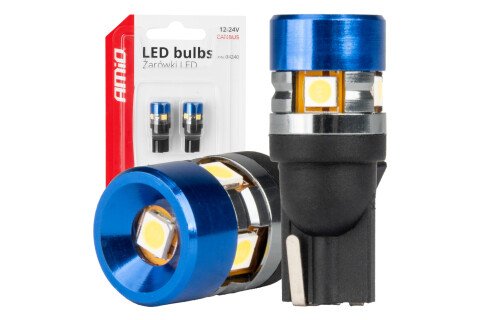 CANBUS LED sijalice T10 V5V 5SMD 3030 bela 12V 24V AMIO-04240