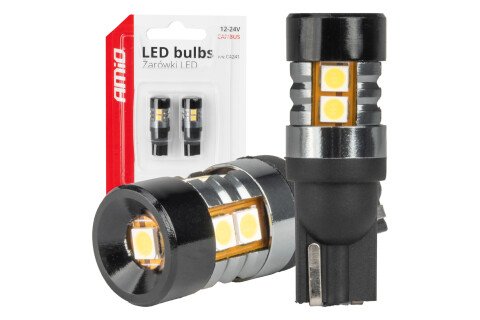 CANBUS LED sijalice T10 V5V 9 SMD 3030 Bela 12V 24V AMIO-04241