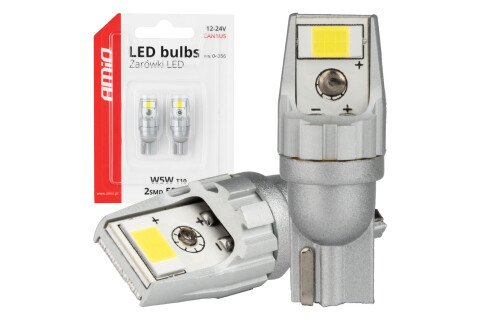 LED CANBUS sijalice T10 V5V 2SMD 3570 Bela 12V 24V AMIO-04256