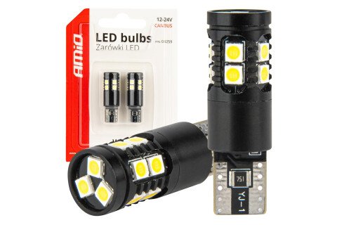 LED CANBUS sijalice T10 V5V 13SMD 3030 Bela 12V 24V AMIO-04259
