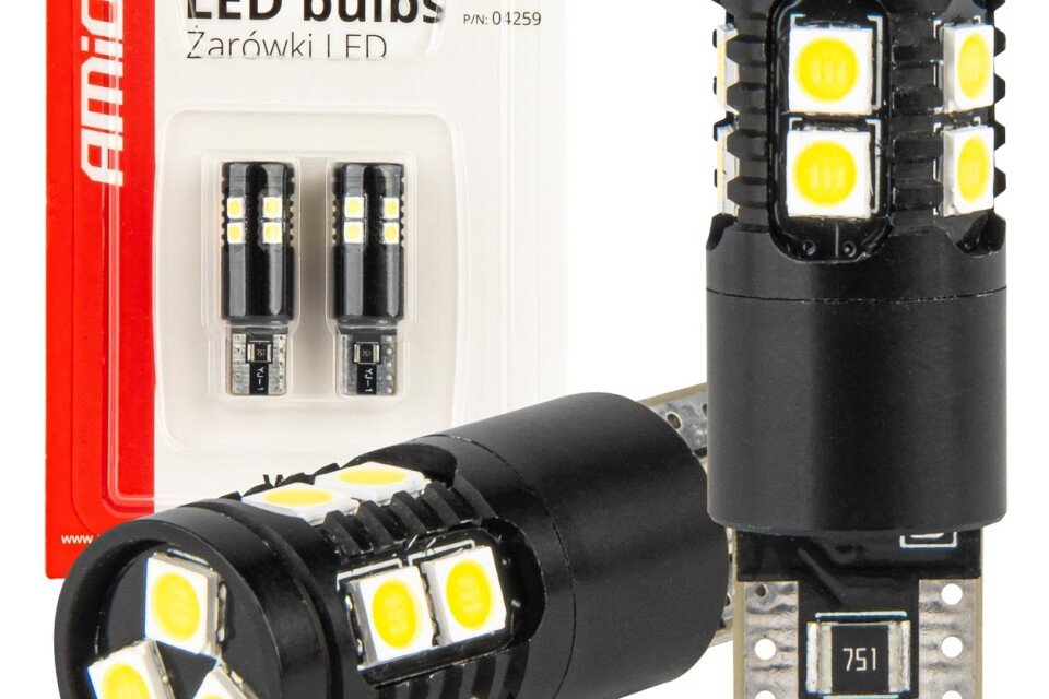 LED CANBUS sijalice T10 V5V 13SMD 3030 Bela 12V 24V AMIO-04259