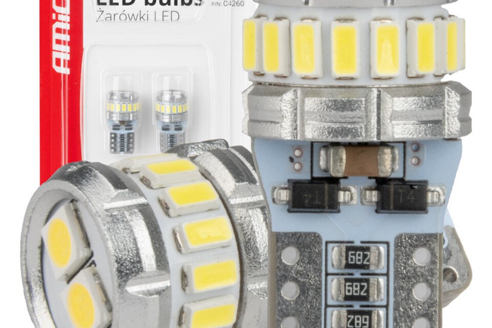 LED CANBUS sijalice T10 V5V 16SMD 2SMD 3014 3030 Bela 12V 24V AMIO-04260