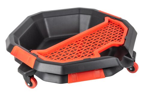 Tavă de scurgere a uleiului pe roți cu compartiment pentru scule AMIO-04264