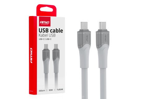 USB-C kabl za punjenje USB-C 60V 300cm FullLINK model Ks111 prenos podataka AMIO-04293