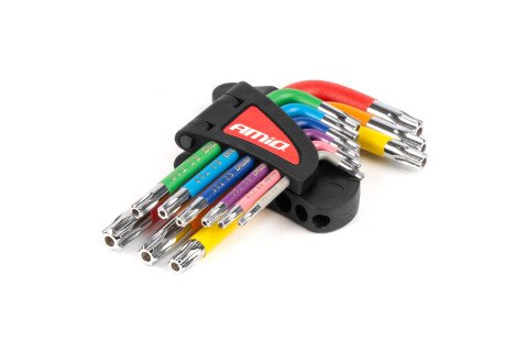Chei TORX scurte, set de 9 piese S2 AMIO-04300