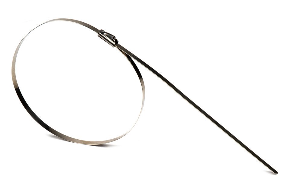 Zaciski metalowe ze stali nierdzewnej 4,6x250mm 100 szt. AMIO-04322