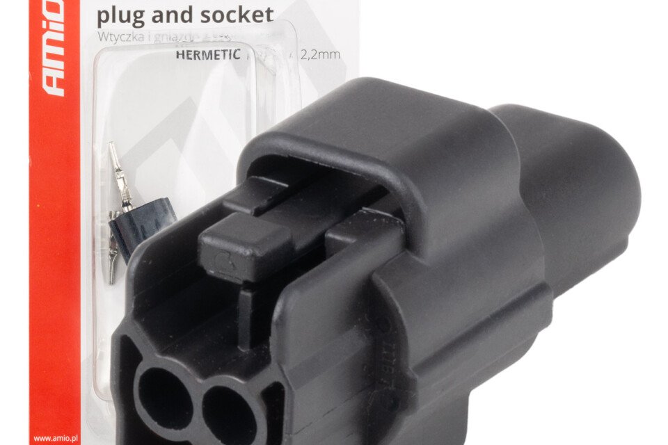 Wasserdichter Elektrosteckersatz 2 PIN 2,2 mm AMIO-04346