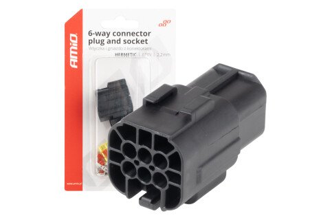 Komplet električnih vodootpornih konektora 6 PIN 2,2 mm AMIO-04349