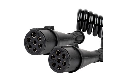 Spiralni kabl za TIR prikolicu 2x 7-pinski tip N 5m 24V AMIO-04380