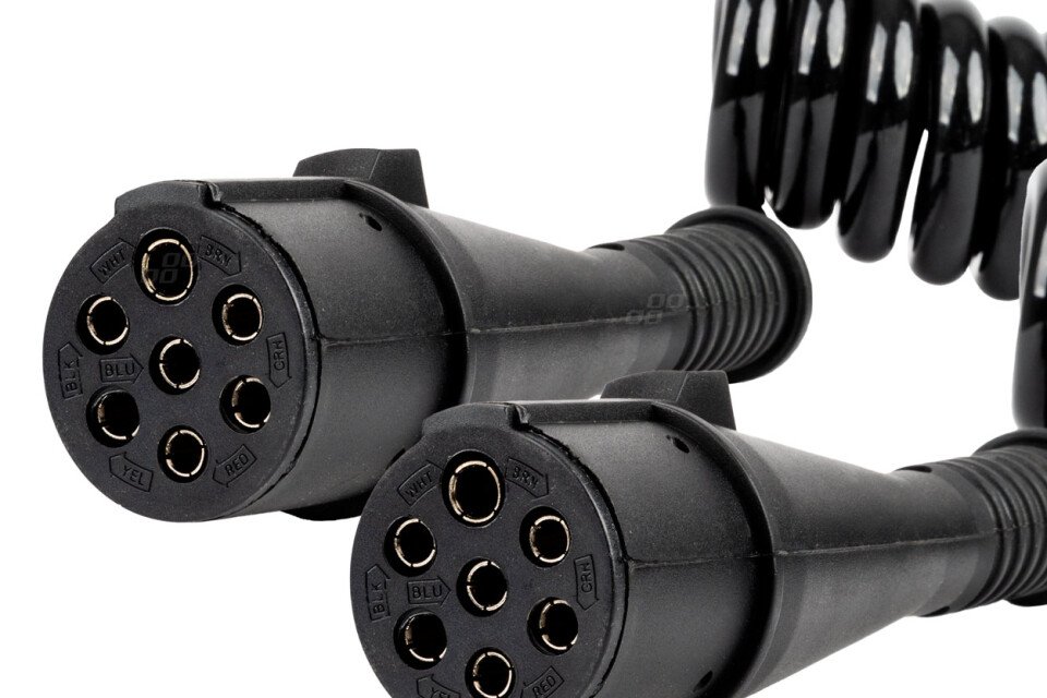 Spiralni kabl za TIR prikolicu 2x 7-pinski tip N 5m 24V AMIO-04380