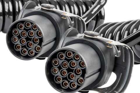 Spiralni kabl za TIR prikolicu 2x 15-pinski 5m 24V AMIO-04382