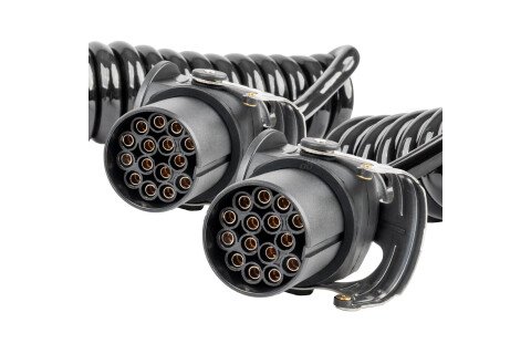 Spiralni kabl za TIR prikolicu 2x 15-pinski 5m 24V AMIO-04382