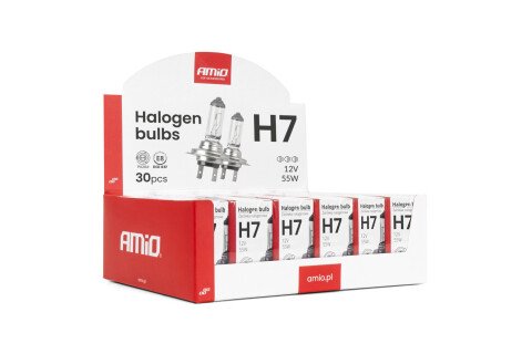 Set halogenih sijalica H7 12V 55V UV filter 30 kom. AMIO-04399