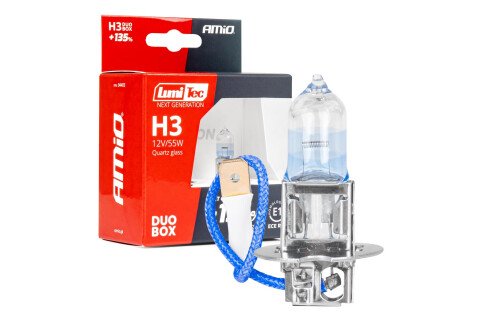 Halogenové žárovky H3 12V 55W LumiTec NEXT GENERATION +135% DUO AMIO-04403