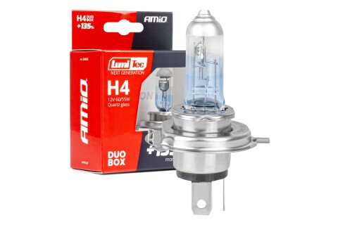 Halogenové žárovky H4 12V 60/55W LumiTec NEXT GENERATION +135% DUO AMIO-04404