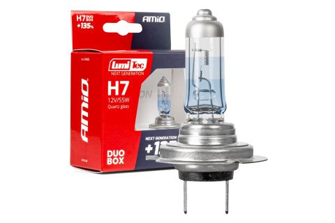 Halogenske žarnice H7 12V 55W LumiTec NASLEDNJA GENERACIJA +135% DUO AMIO-04405