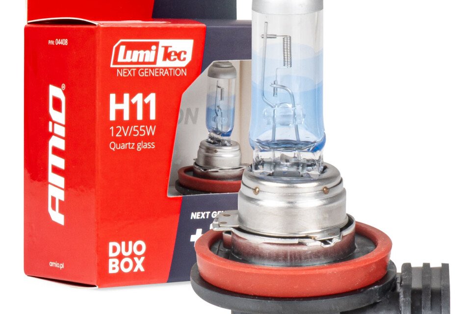 Żarówki halogenowe H11 12V 55W LumiTec NEXT GENERATION +135% DUO AMIO-04408