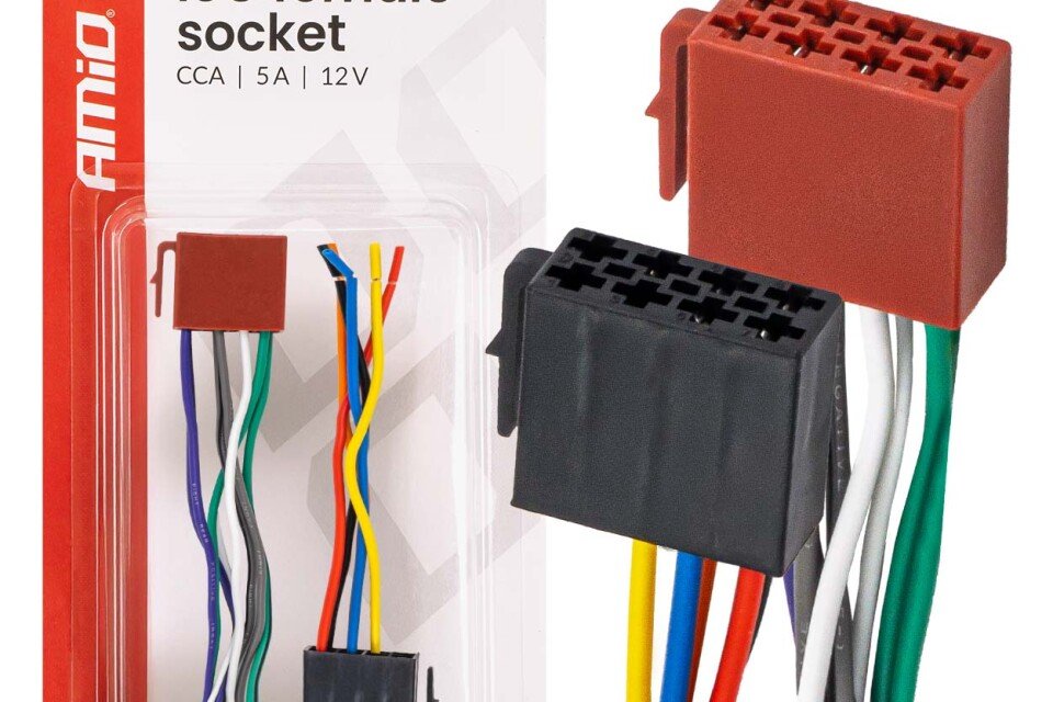 Ženski konektor ISO CCA 5A 12V AMIO-04444