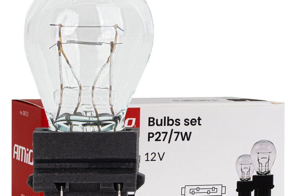 Halogén izzók P27/7W 12V 27/7W W2.5X16q 10 darab AMIO-04513