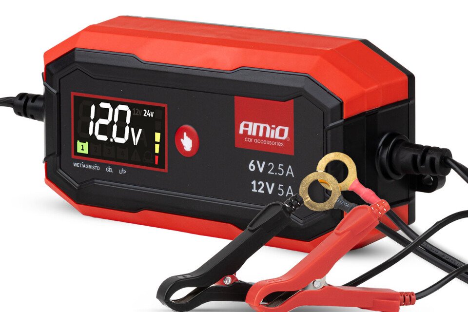 Digitalni ispravljač AGM GEL STD LFP MAX 5A 6V 12V PRO AMIO-04527