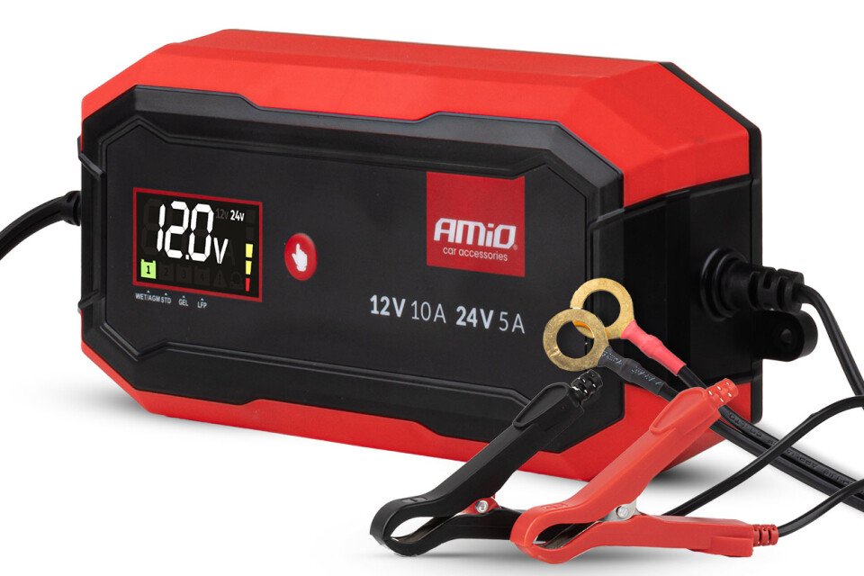 Digitalni ispravljač AGM GEL STD LFP MAX 10A 12V 24V PRO AMIO-04528