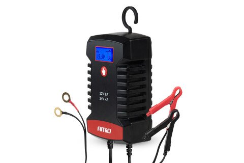 Digitalni ispravljač AGM GEL STD LiFePo4 MAX 8A 12V 24V PRO HOOK AMIO-04533