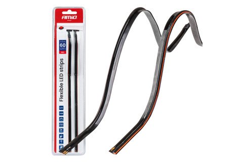 LED trake za stranu automobila crvene 2x30cm 12V AMIO-04576