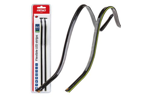 LED bočne trake za automobil zelene 2x30cm 12V AMIO-04577