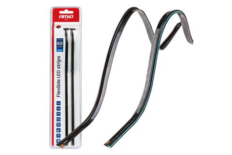 LED bočne trake za automobil plave 2x30cm 12V AMIO-04578