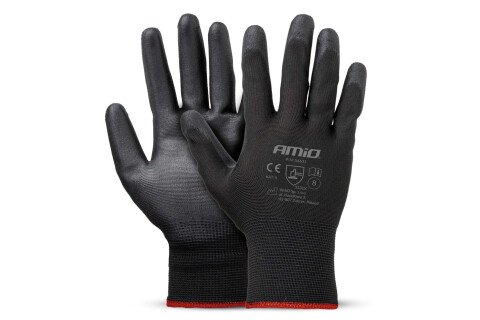 Rękawice ochronne poliuretanowe, rozmiar 8, 3131X, 4 sztuki, AMIO-04631