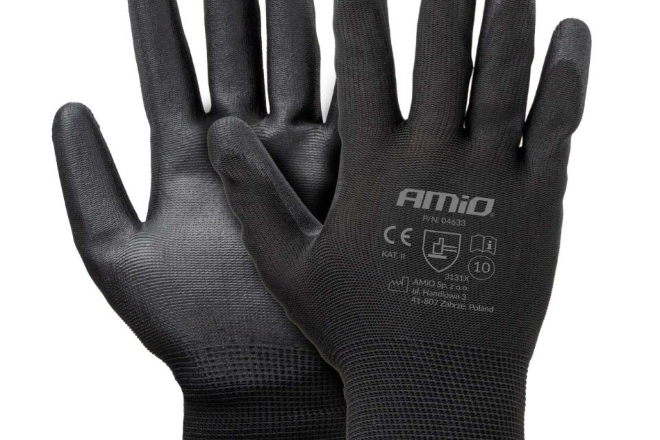 Polyuretanové ochranné rukavice, velikost 10, 3131X, 4 kusy, AMIO-04633