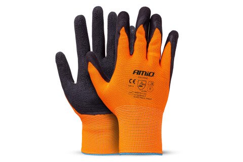 Guanti protettivi in ​​poliestere, rivestiti in schiuma di lattice, taglia 9, 2132X, 4 pezzi. AMIO-04640